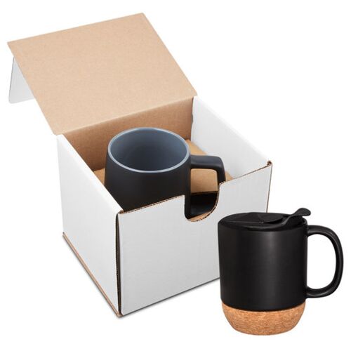 14oz Ceramic Mug With Cork Base In Mailer Thumbnail