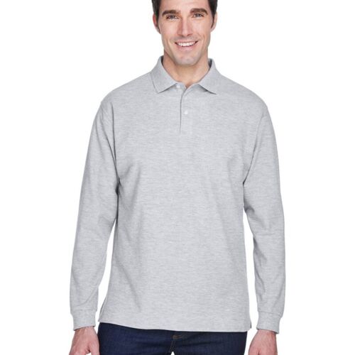 Men's Pima Piqué Long Sleeve Polo Thumbnail