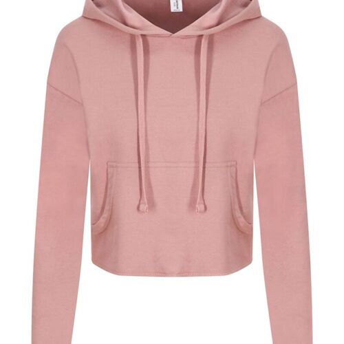 Women's Girlie Cropped Hooded Fleece with Pocket Thumbnail