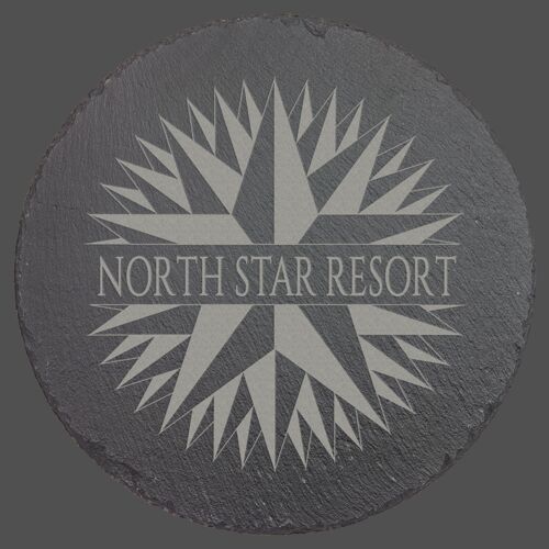9 3/4" Round Slate Decor with Foam Pads Thumbnail